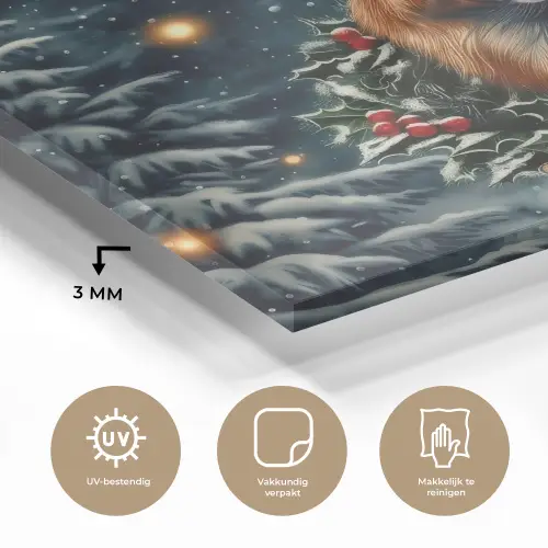 Kerst - Magie - Bos - Kleurrijk plexiglas 5mm klein -sfeer2