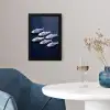 Vissen - Delfts - Blauw - Keramiek fotolijst zwart zonder passe partout klein -sfeer4