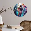 Neon - Meteoriet - Neon - Astronaut Wandcirkel behangsticker klein -sfeer3