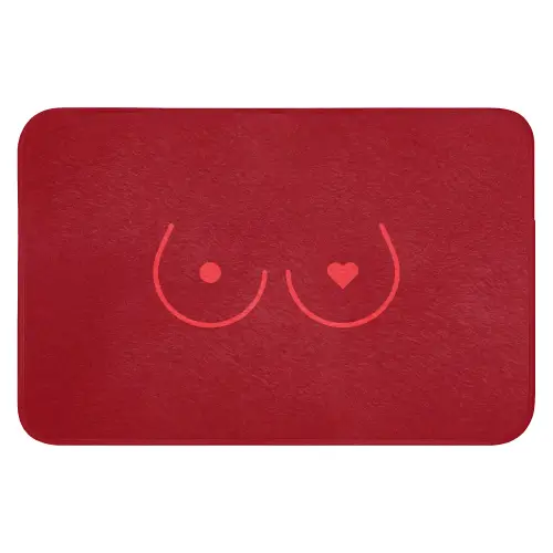 Minimalistisch - Lijnillustratie - Rood WCmat klein -3d