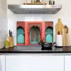 Lantaarn - Deur - Turquoise Inductie beschemer met haakjes klein -sfeer2
