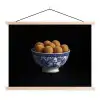 Delfts blauw - Bitterballen - Holland - Schaal textielposter latten blank klein -3d