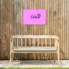Diva - Lip - Panterprint - Roze Tuinposter op houten frame 2 cm dik klein -sfeer4