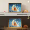 Knuffel - Monster - Maan - Wolken Light Box met batterij (Wandlamp kind) middel -sfeer3_kind