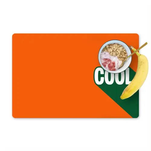 Cool - Oranje - Groen Placemat vinyl groot -zzzproduct_Kitchenyeah-website