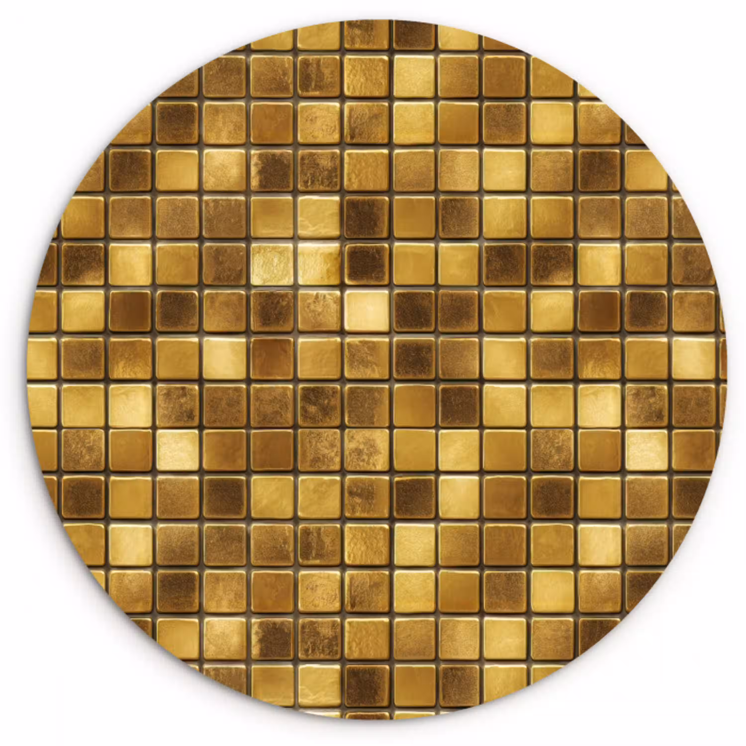 Tegels - Mozaïek - Luxe - Warm Goud Wandcirkel kunststof plaat 5mm dik klein 188 -3d