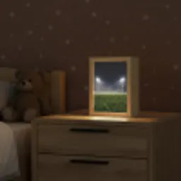 Stadion - Lichtmast - Sport - Nacht Light Box met kabel (Kinderlampje) klein -sfeer1_kind