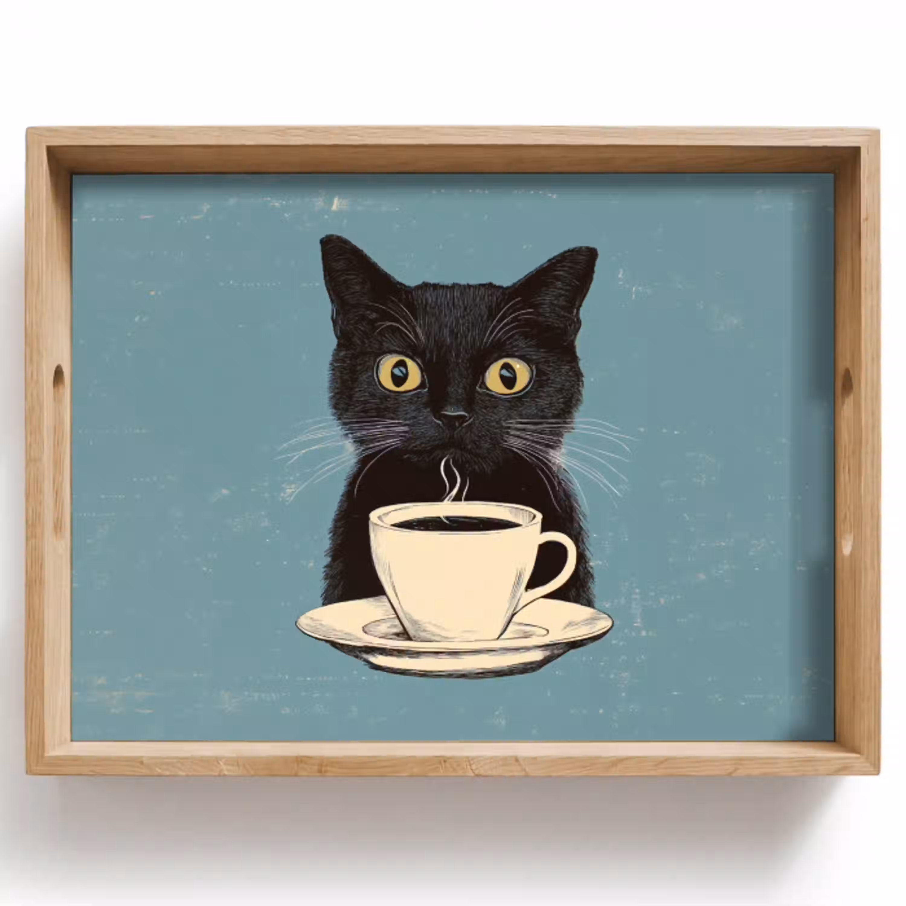 Kat - Zwart - Koffie - Minimalistisch Dienblad Rechthoek middel -z3d_shopping