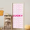 Lucky - Roze - Patroon deurposter klein -sfeer4