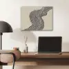 Golvend - Lijnen - Abstract - Silhouet PET vilt klein -sfeer5