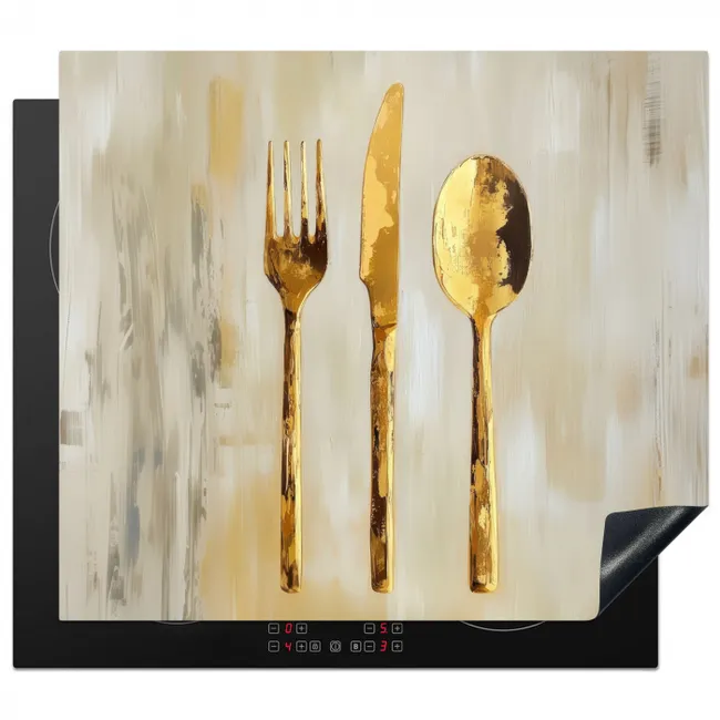 Verf - Goud - Bestek Inductie beschermer vinyl 3mm middel -3d