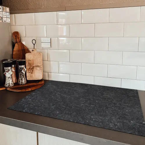 Beton - Grijs - Textuur - Retro - Industrieel Inductie beschermer vinyl 3mm klein -sfeer3
