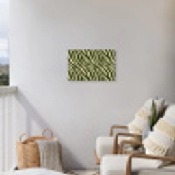 Zebra - Patroon - Groen Tuinposter op houten frame 2 cm dik klein 845 -sfeer1