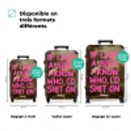 Klassiek - Humor - Roze NBS - Handbagage koffer - Volwassenen Unisex middel zzzzzzVergelijking_3FR
