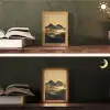 Gouden Bergen bij Maanlicht Light Box met kabel (Tafellamp) klein -sfeer3