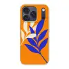 Takken - Bladeren - Minimalistisch - Blauw Telefoonhoesje iPhone 17 Pro klein -3d