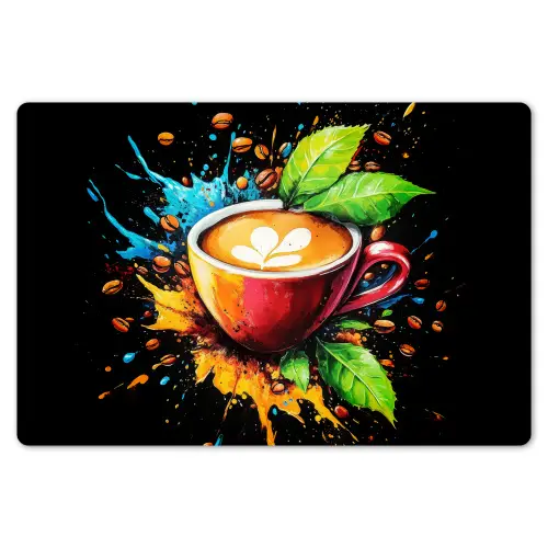 Koffie - Graffiti - Drinken - Abstract Placemat vinyl groot -zzsfeer1_Kitchenyeah-website