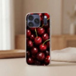 Rood - Fruit - Kersen Telefoonhoesje iPhone 17 Pro klein -sfeer2