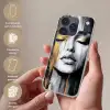 Gezicht - Vrouw - Penseelstreken - Abstract Telefoonhoesje iPhone 17 Pro klein -sfeer3_NL