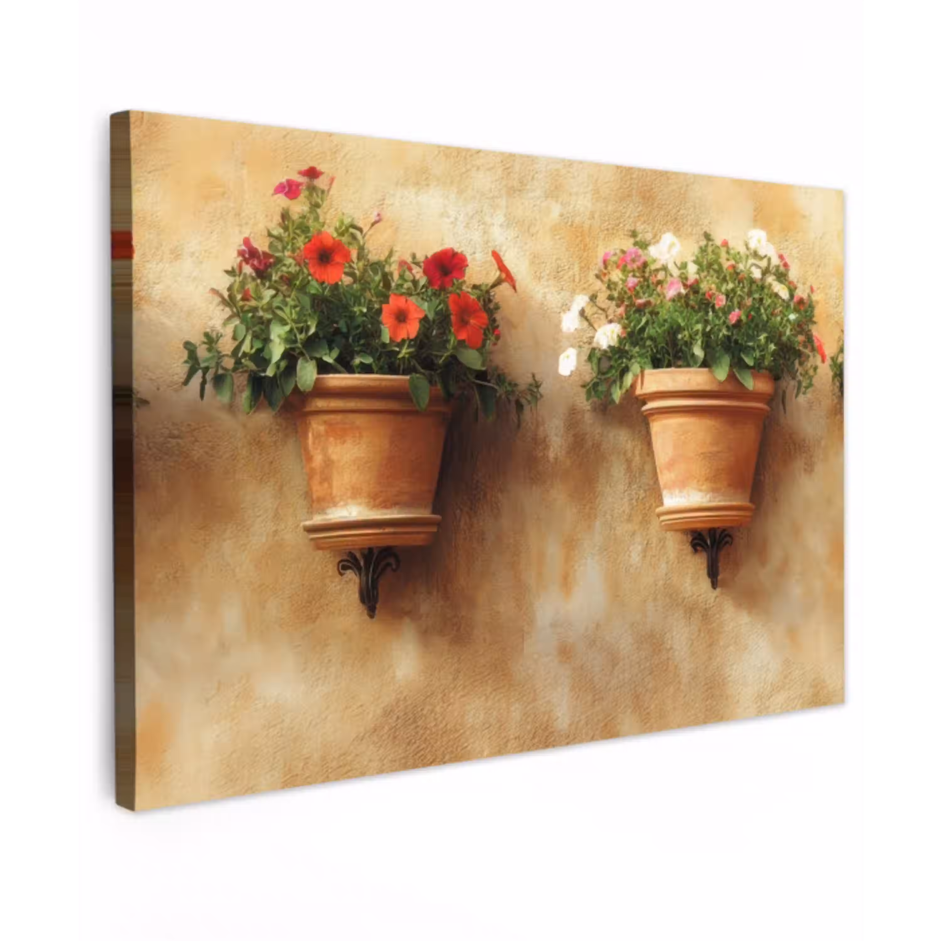 Bloempotten - Muur - Vintage canvas 2cm klein -z3d