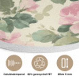 Rozen - Botanisch - Roze Akoestische PET Vilt - Rond klein 838 -closeup_NL