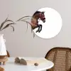 Paard - Springen - Modern Wandcirkel kunststof plaat 5mm dik klein -sfeer4