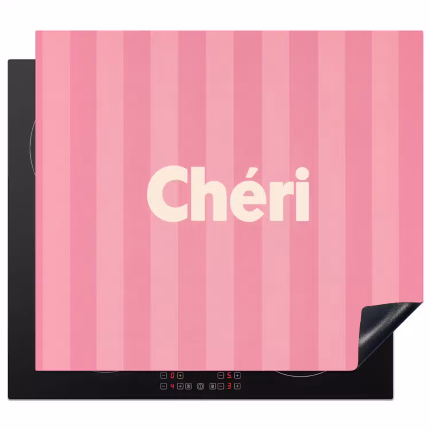 Inductie beschermer - Gestreept - Roze - Chéri