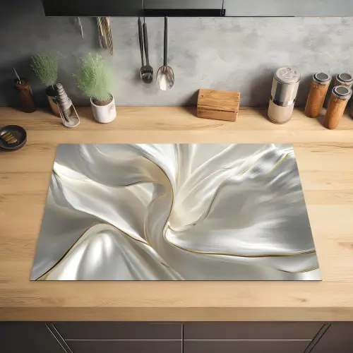 Stof - Plooien - Goud Inductie beschermer vinyl 3mm klein -sfeer5