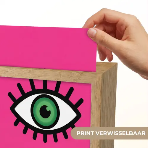 Minimalistisch - Oog - Roze Light Box met kabel (Kinderlampje) klein -USP_websiteprintNL