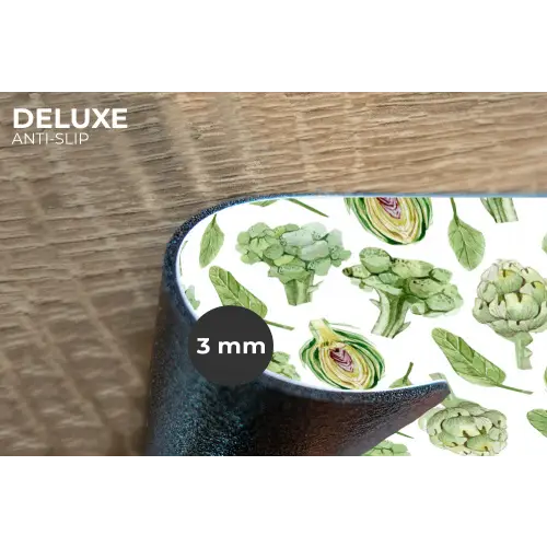 Groene - Groente - Broccoli - Artisjokken Placemat vinyl groot 368 -closeup