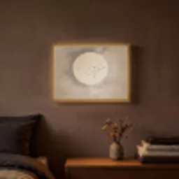 Vogel - Beige - Japandi Light Box met batterij (Wandlamp) middel -sfeer4