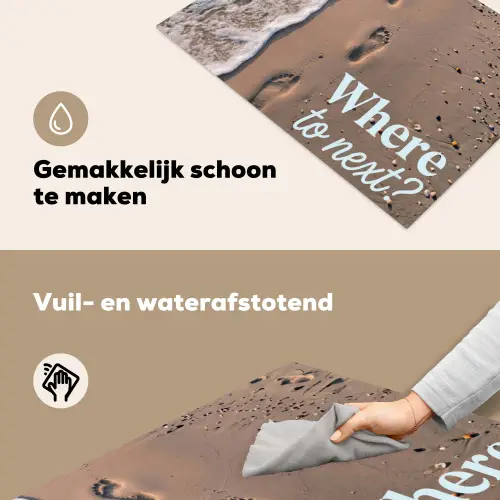 Where to next - Strand - Voetstappen Inductie beschemer met haakjes klein -ky-schoon-nl