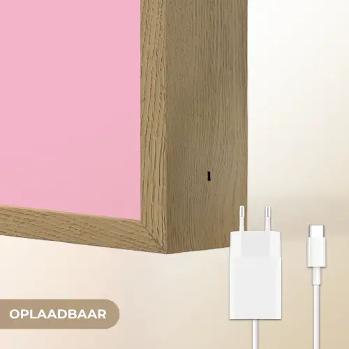 Yes fun - Groen - Roze Light Box met batterij (Wandlamp) middel -USP_websiteoplaadbaarNL