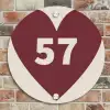 Rood hart - Traditioneel Naambord Rond klein -sfeer2