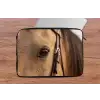 Paard - Oog - Bruin laptophoes neopreen klein -tafel
