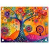 Boom - Levensboom - Abstract - Kleurrijk tuinposter los doek klein -3d