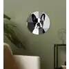 Buldog - Zwart - Abstract - Vlakken Wandcirkel plexiglas klein -sfeer3