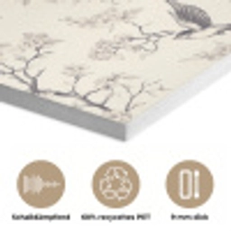 Takken - Vogels - Beige PET vilt klein 837 -closeup_DE