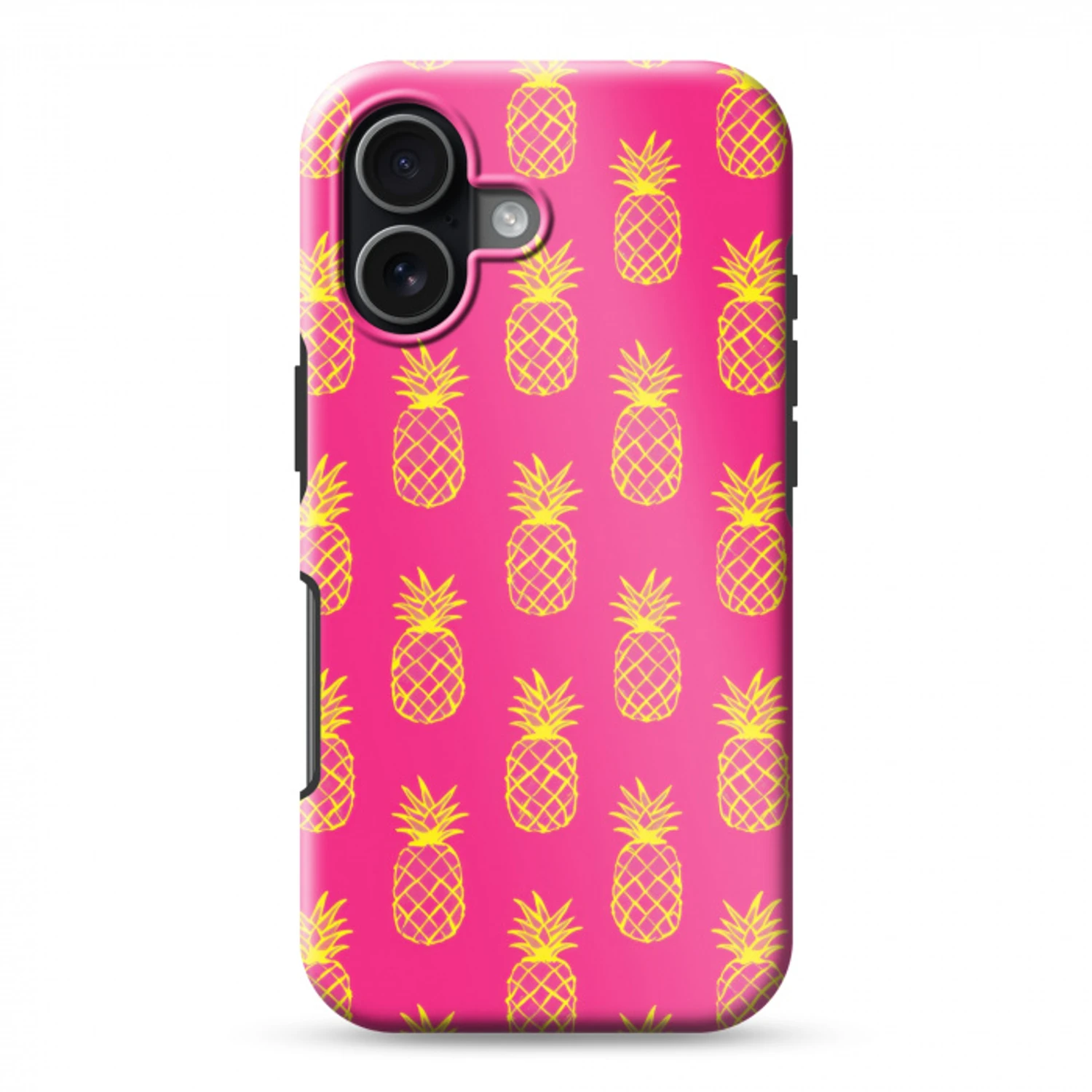 Ananas - Trendy - Roze Toughcase MagSafe Apple iPhone 17 klein 1017 -3d