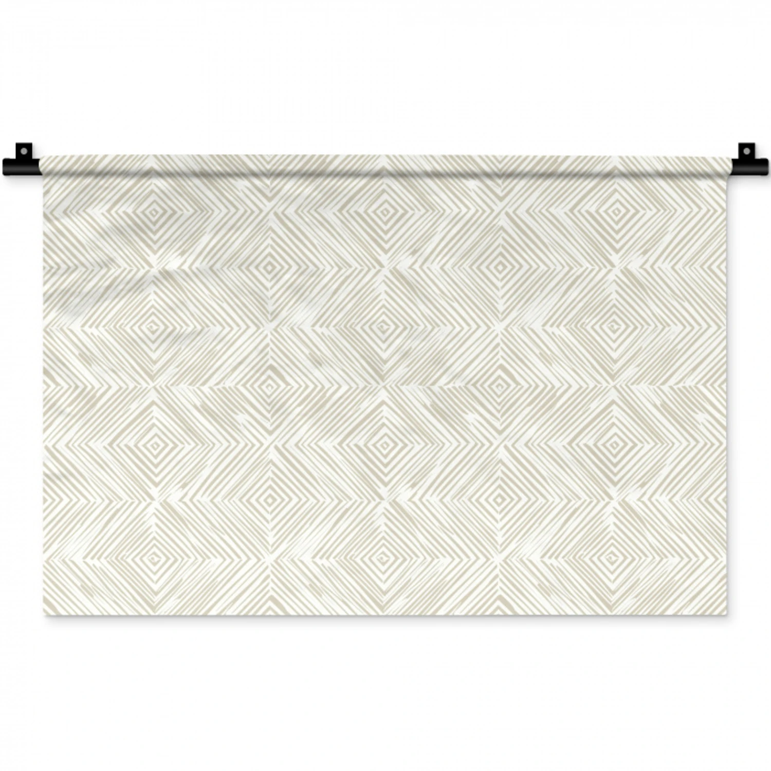Abstract - Ruiten - Beige Wandkleed katoen klein 269 -zz3d