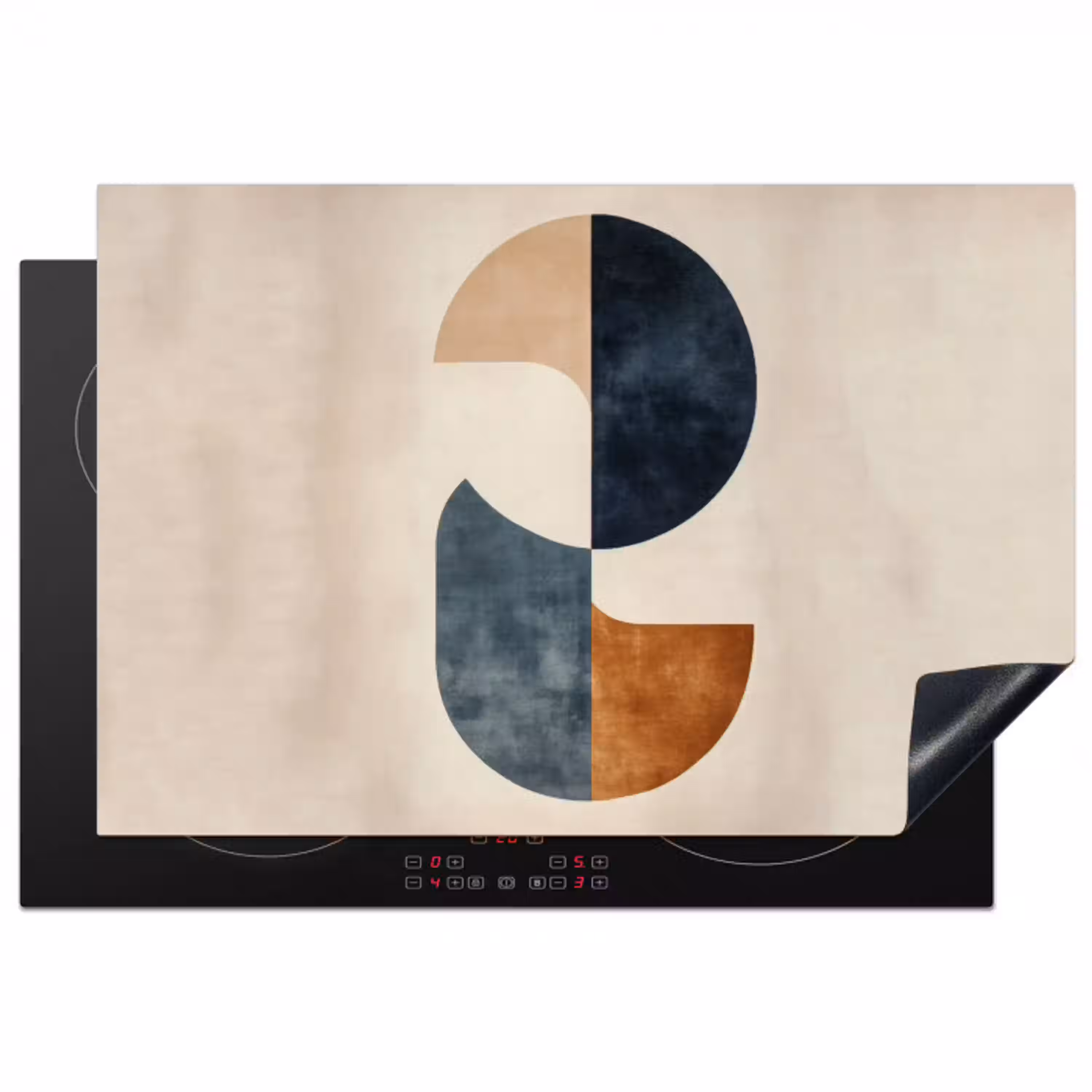 Cirkels - Abstract - Kleurrijk Inductie beschermer vinyl 3mm klein -3d