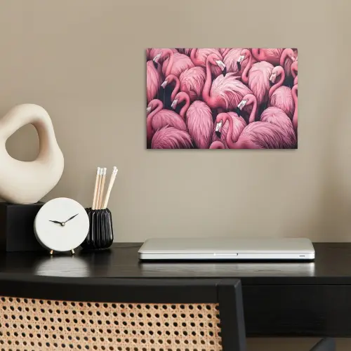 Flamingo - Roze - Dieren poster papier klein -sfeer1