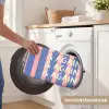 Try again - Strepen - Roze - Verticaal - Blauw Badmat klein -USP_WasbaarNL