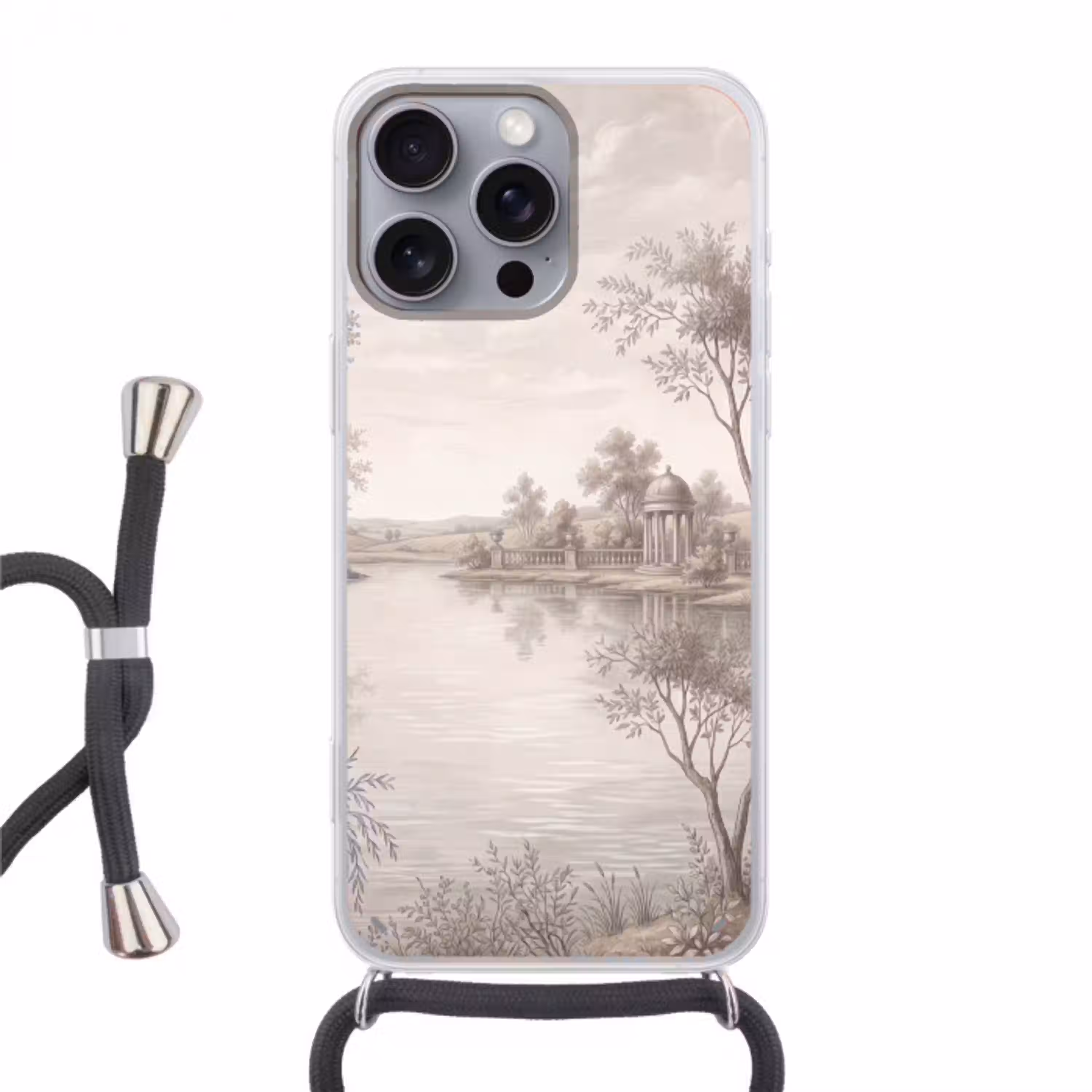 Terras - Water - Natuur - Landschap Hoesje iPhone 16 Pro Max met koord klein -3d