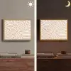 Beige - Aardspatroon Light Box met batterij (Wandlamp) middel -sfeer3