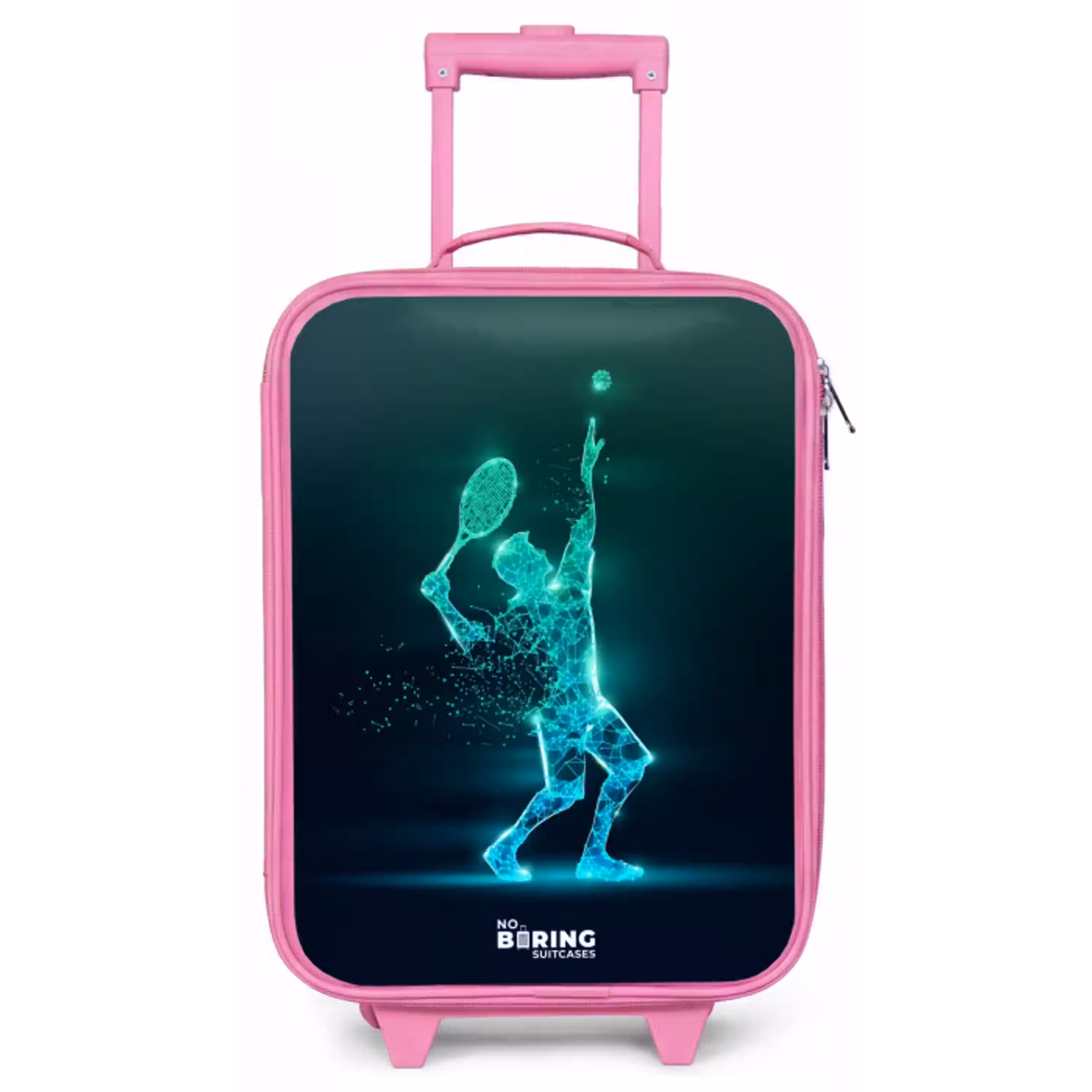 Digitale tennisspeler in futuristische stijl Kinderkoffer - Roze klein -zz3dotto