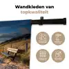 Zonsondergang - Strand - Duin - Gras - Bank Wandkleed katoen klein -sfeer2