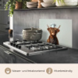 Schotse Hooglander - Bruin - Hoorns - Kokskleding keuken achterwand spatscherm klein -usp_DE