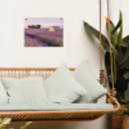 Lavendel - Landschap - Sereen - Paars tuinposter los doek klein -sfeer7