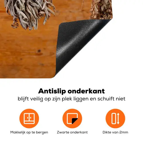 Gedroogde kruiden Inductie beschermer vinyl 3mm groot -zzzzzzz-td-onderkant